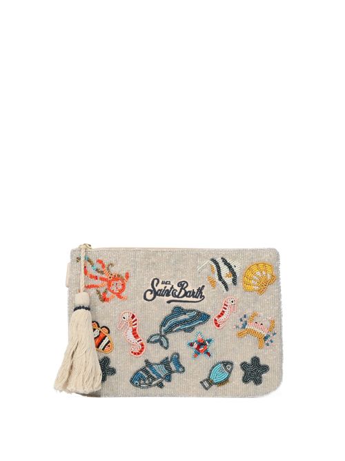 Pochette Pouch con perline disegno pesci Mc2 Saint Barth | POU000200877L